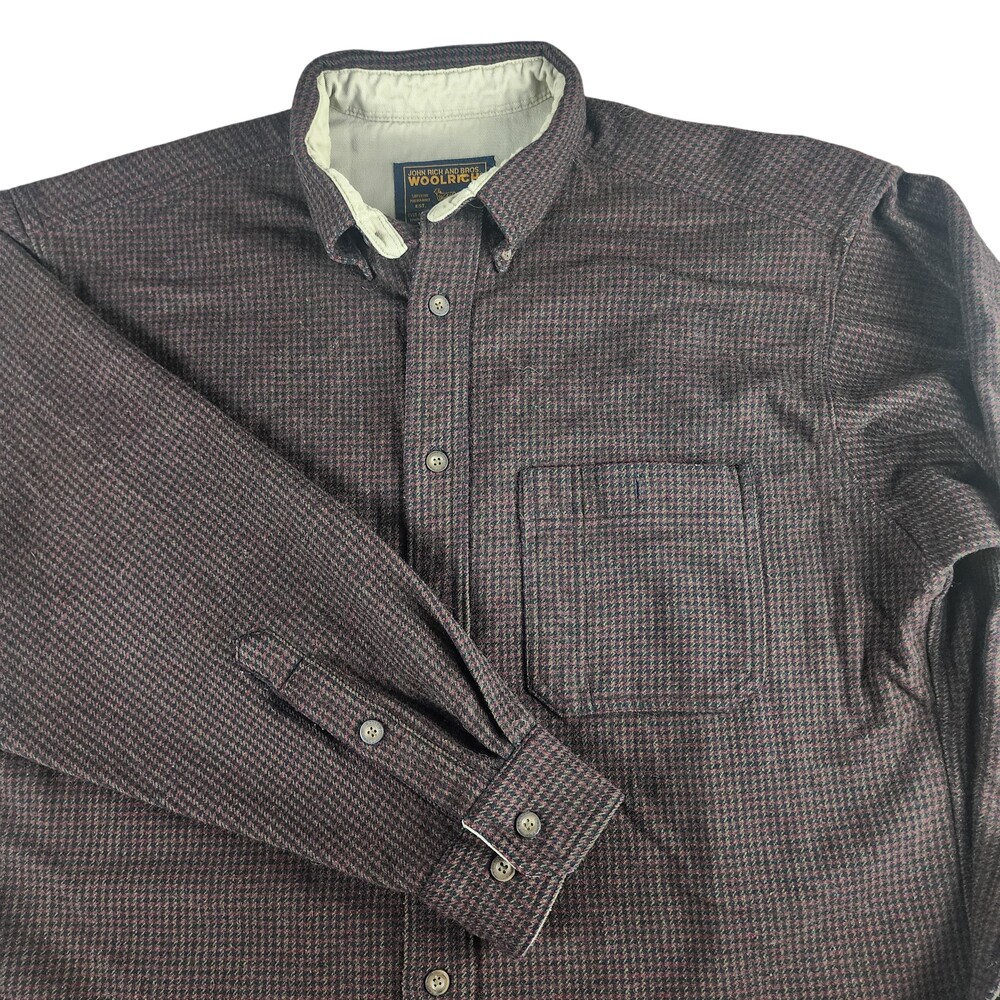 Woolrich Shirt Mens XL Multicolor Check Flannel Long Sleeve Button Down Casual